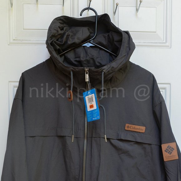 NWT Columbia Men's Peak Wheeler Lodge Windbreaker  IN GRAY - Picture 2 of 6